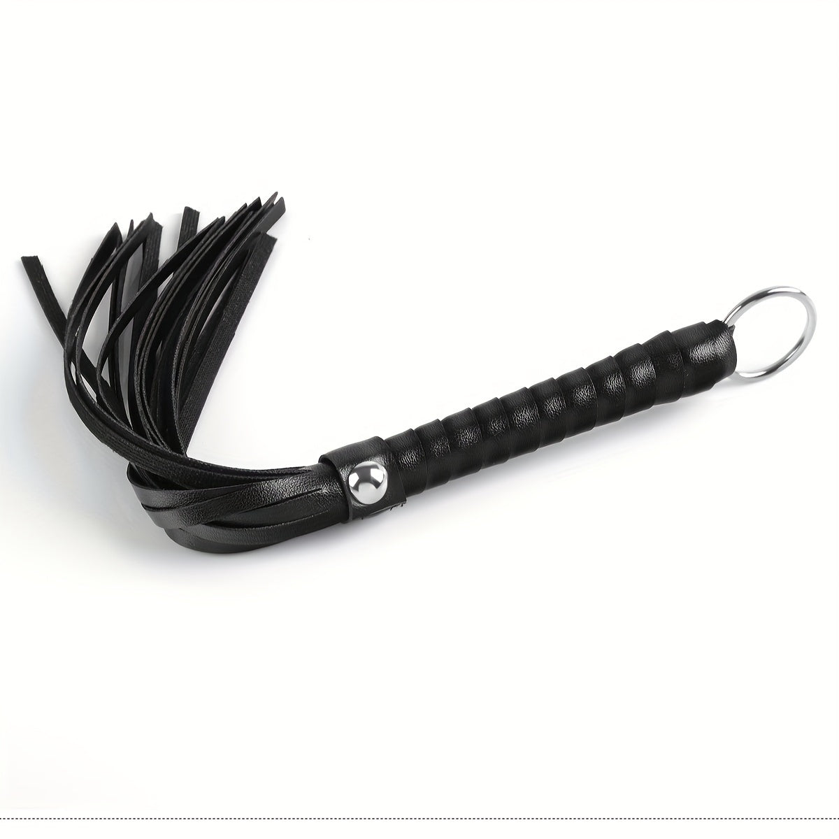 Adult Faux Leather Tassel Whip Solid Color Sensual Play Accessory