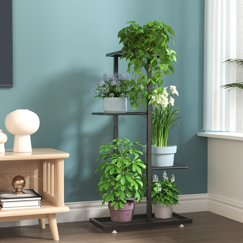 European Style Multi-Tier Metal Plant Stand White Rustproof Indoor Balcony Decor