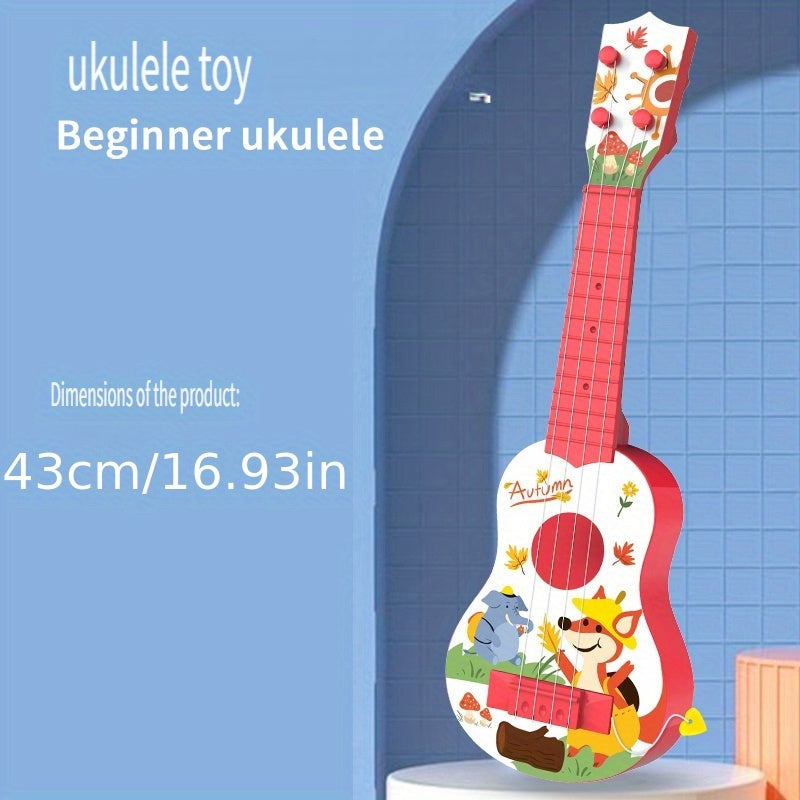 Kids Plastic Ukulele Toy in Red and Blue Musical Instrument for Ages 3+