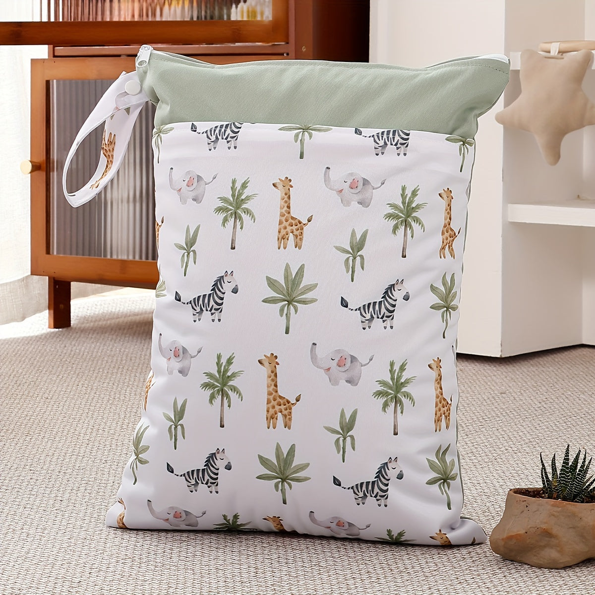 Waterproof Polyester Wet Dry Bag with Dual Zippers for Travel Beach Pool Gym