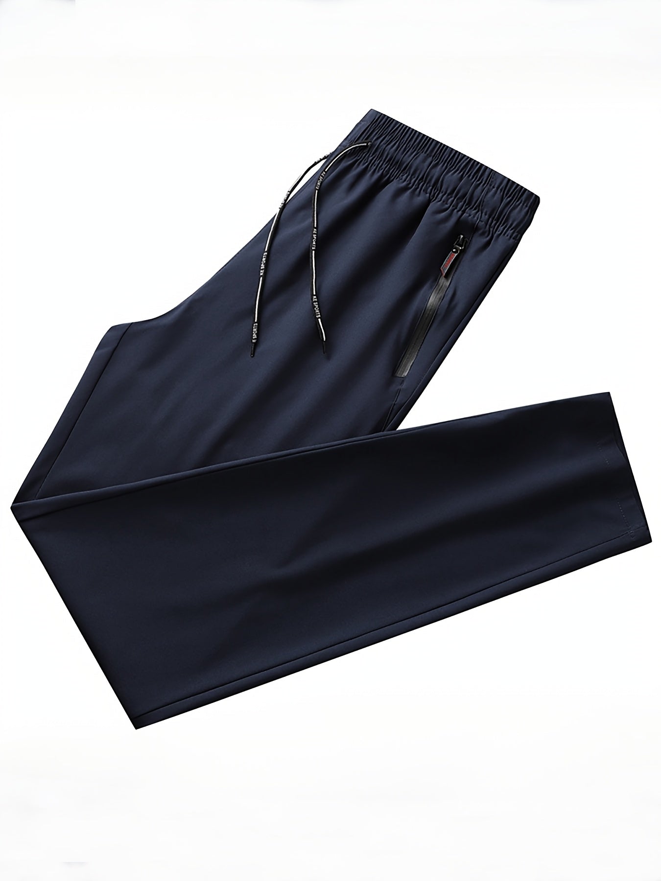 Pantalones casuales de gran tamaño para hombre para entrenamiento, fitness, deportes, poliéster, sólido