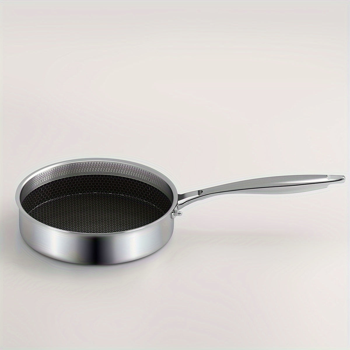 Stainless Steel Sauté Pan Non-Stick Honeycomb Surface Dishwasher Safe Induction Compatible