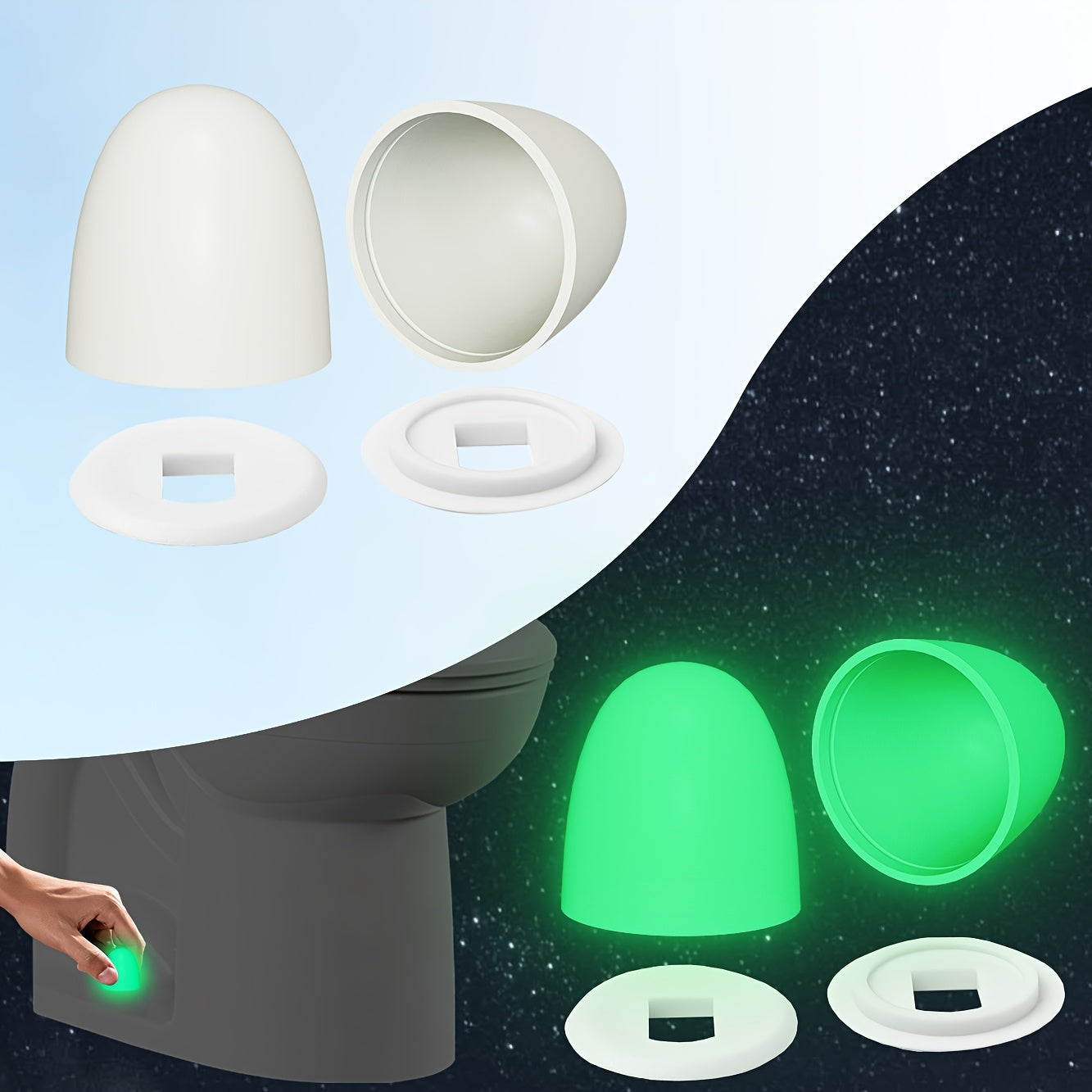 2-chi qism oq tualet bolt qopqog'i plastik oson o'rnatiladigan yuvinishlar