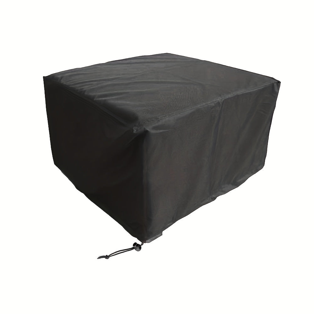 Durable 210D Oxford Cloth Garden Furniture Cover Black Elastic Fasteners Waterproof UV Protection