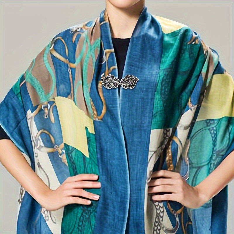 Ayollar uchun kardigan kliplar to'plami, ikki dona, noaniq shakldagi, vintage ilhomlangan sviter shalv pinlari, broshlar