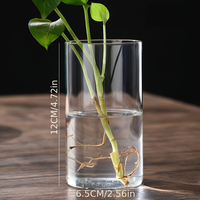 Minimalist Clear Glass Flower Vase for Wedding Decor 6.5x8cm