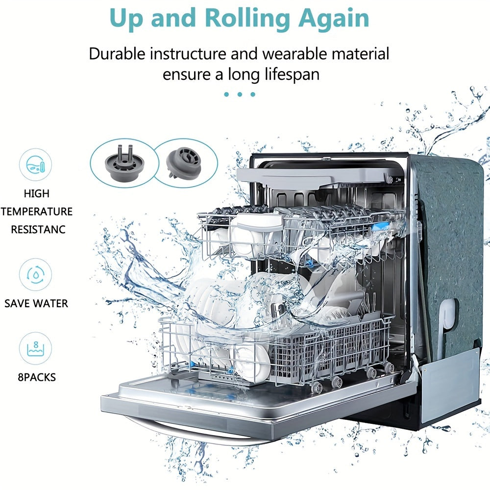 Dishwasher Roller Wheels Set of 4 Plastic Compatible with Samsung and Kenmore Models