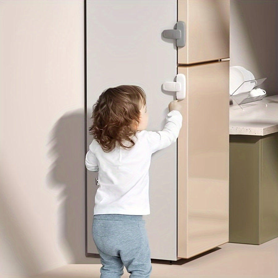 Child Safety Refrigerator Door Lock Non-Toxic Plastic Childproof Latch