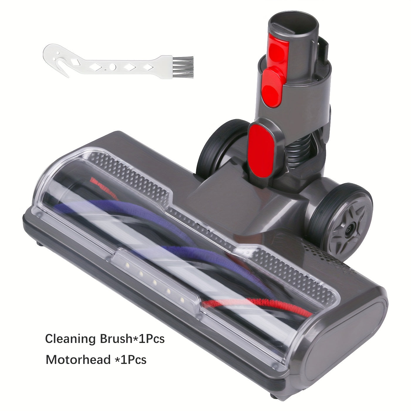 Dyson V7-V15, SV10-SV12 Animal Absolute seriyalari bilan mos keladigan mustahkam plastik pol cho'tkasi boshligi - qattiq pollar uchun simsiz vakuum tozalash vositasi (akkumulyator kiritilmagan)