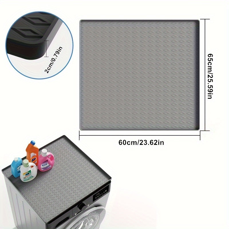 Yuqori sifatli silikon mato kir yuvish mashinalari va quruq mashinalar uchun - changdan himoya qiladi, tez quriydi, sirpanishni oldini oladi va suv o'tkazmaydigan, kir yuvish xonasi, oshxona va uyda foydalanish uchun.