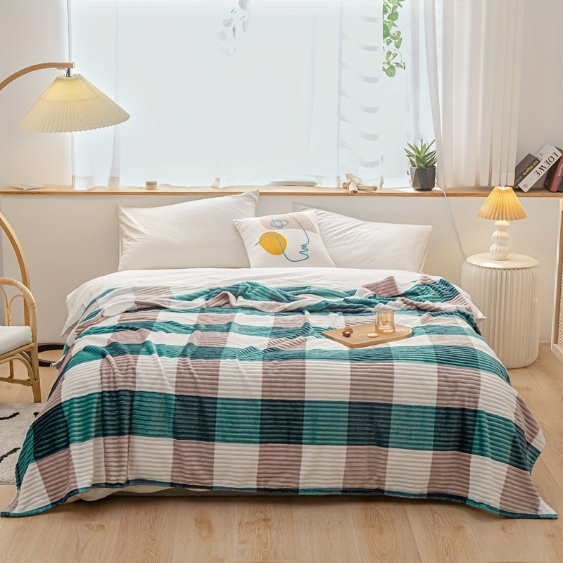 Fleece Blanket with Whimsical Stripes for Cozy Snuggling and Napping