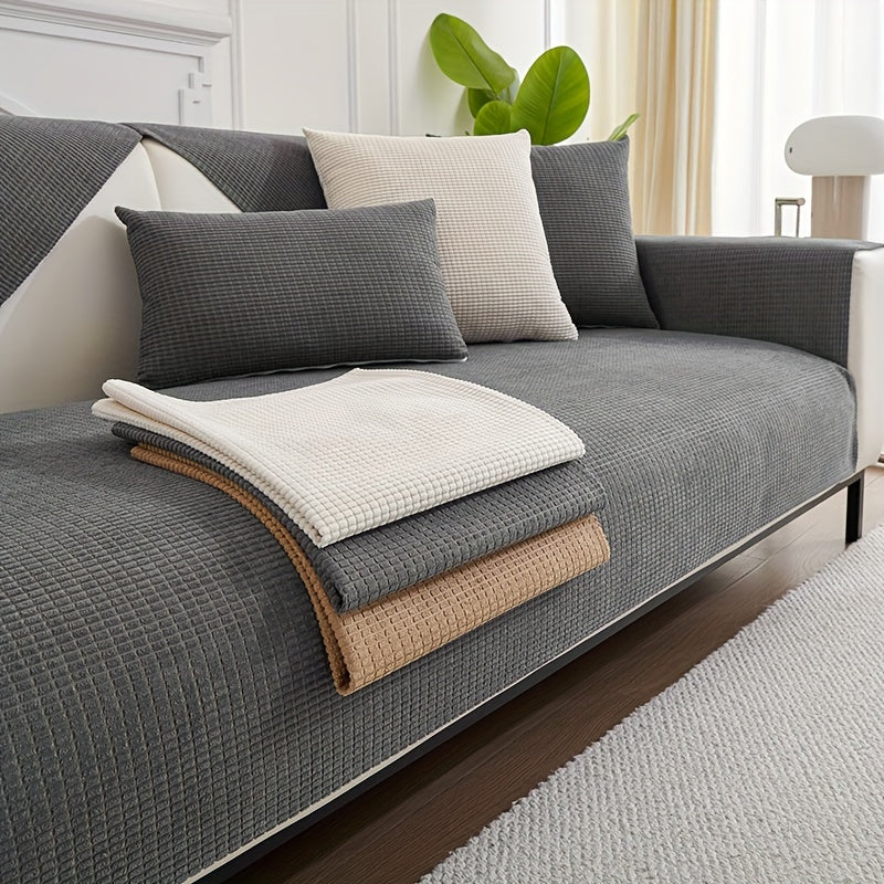 Water-Resistant Non-Slip Velvet Sofa Cover for Armchairs, Loveseats, and Sectionals