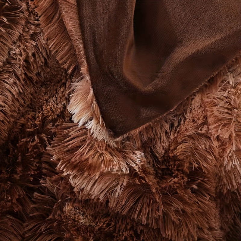 Tie-Dye Plush Double-Layer Blanket Nordic Style Soft Couch Bed All-Season