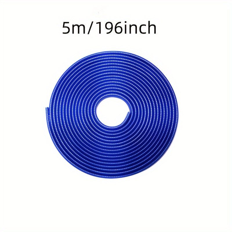 5m PVC Avtomobil eshigi chetini himoya qilish uchun qoplama chizig'i, universal moslik, to'qnashuvga qarshi, ovozli, changga qarshi