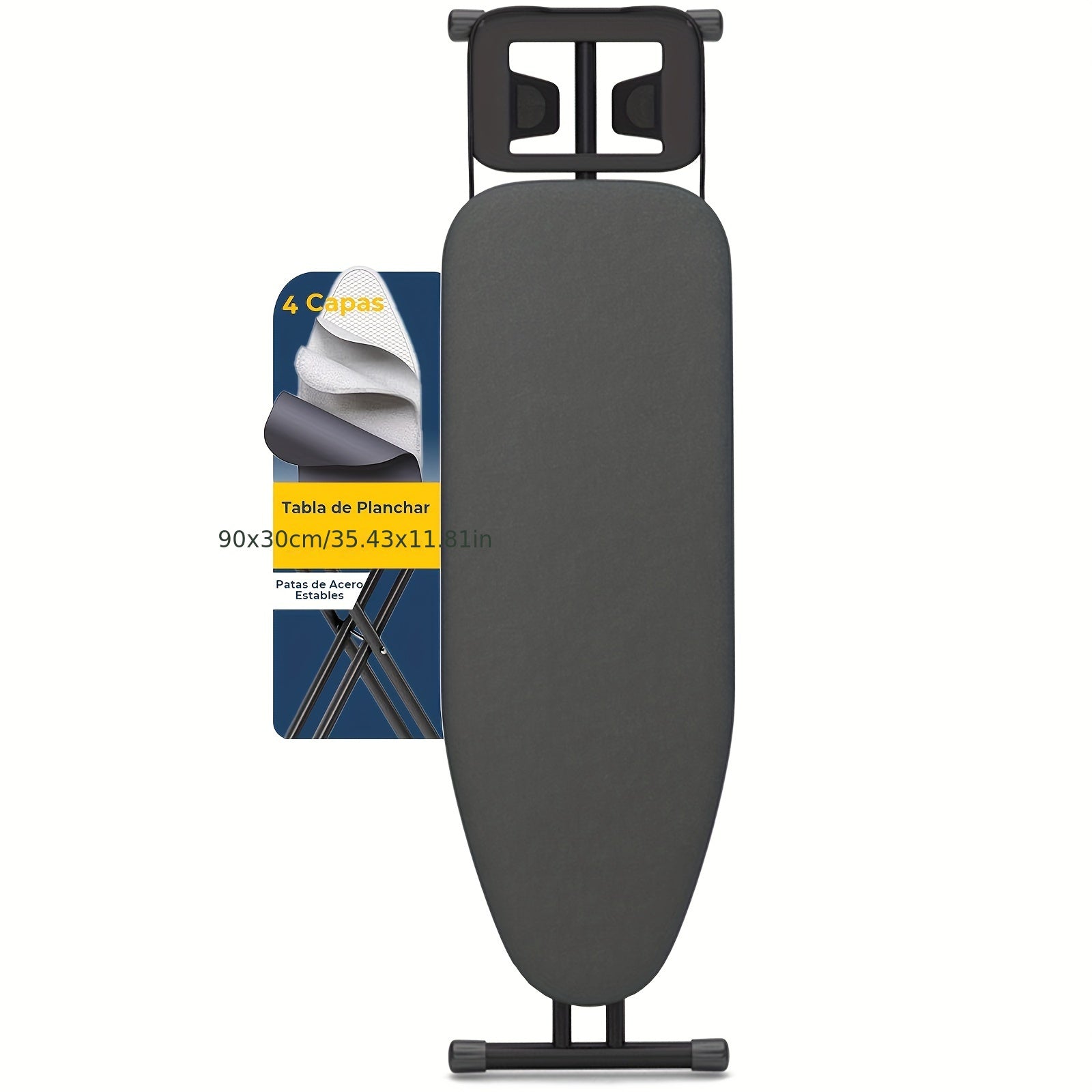 Adjustable Height Ironing Board with Folding Stand, Compact Alloy Steel 89x30 cm