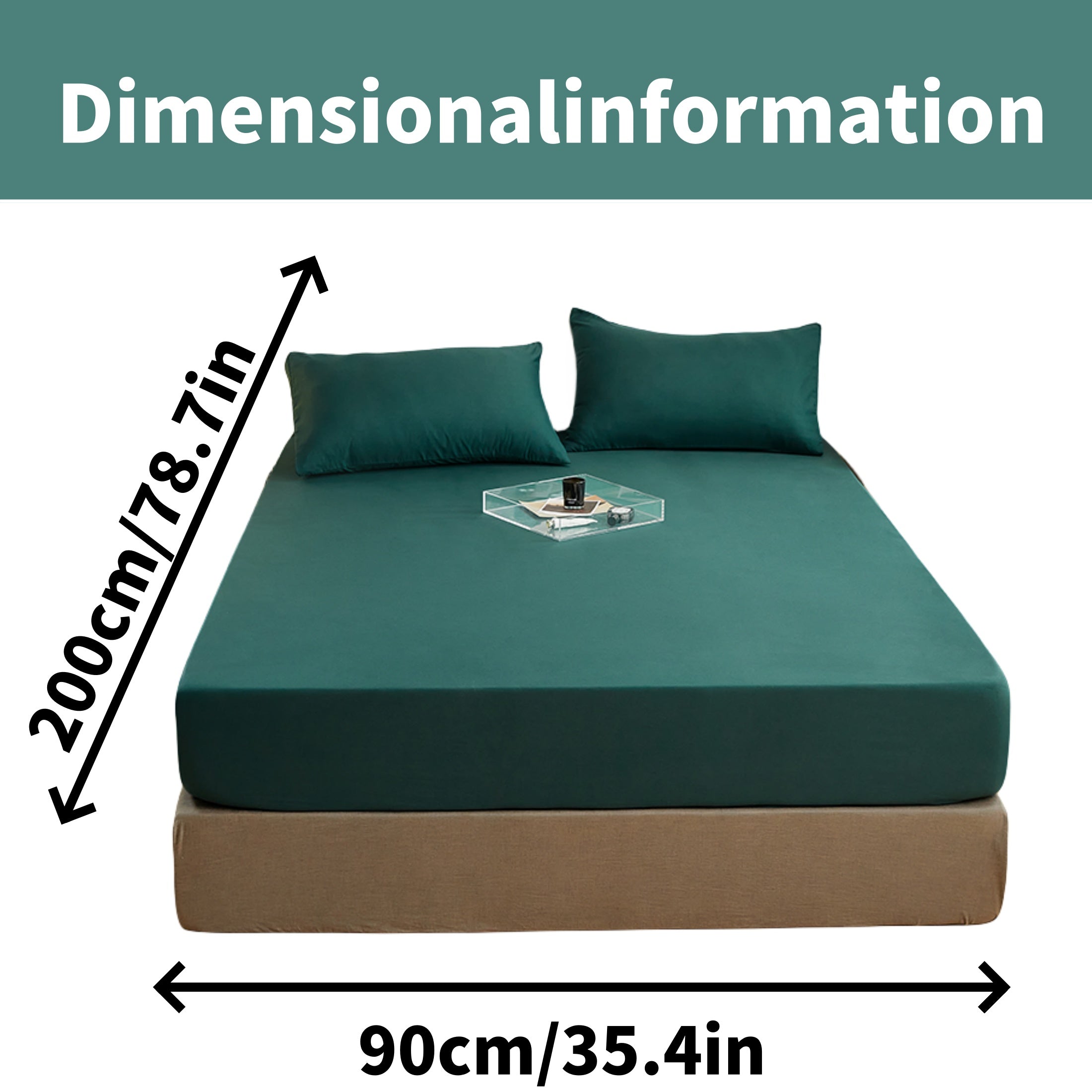 Juego de sábanas ajustadas de poliéster cepillado con 2 fundas de almohada, con bolsillo profundo, ropa de cama
