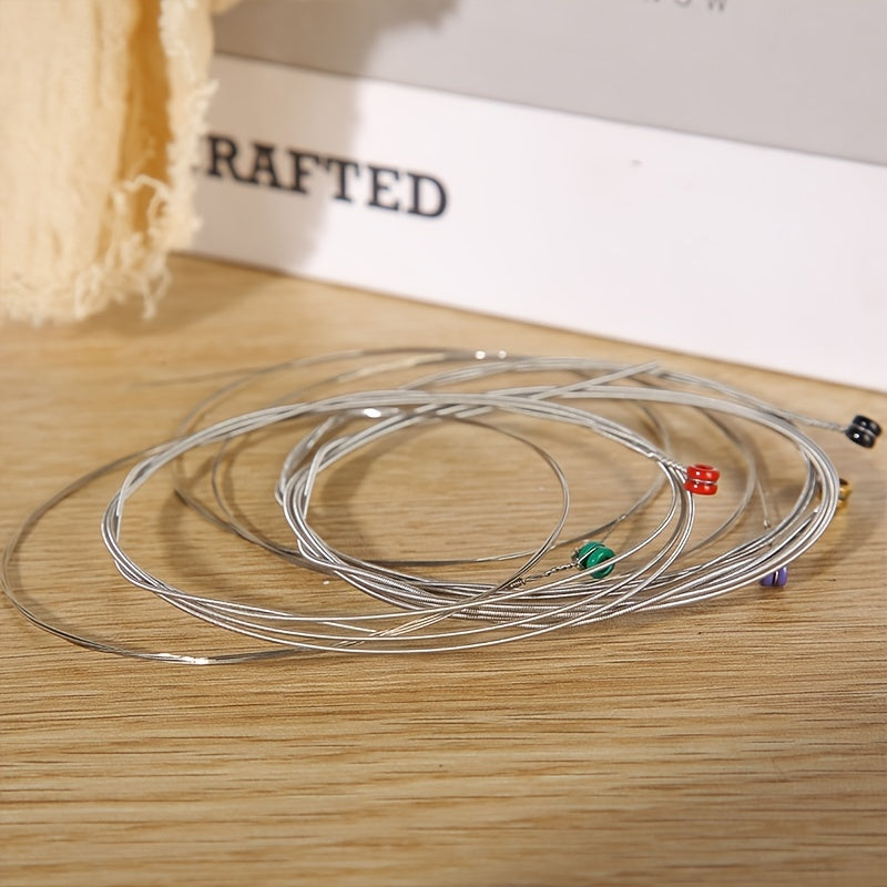 Juego de seis cuerdas de guitarra eléctrica de acero recubierto de níquel