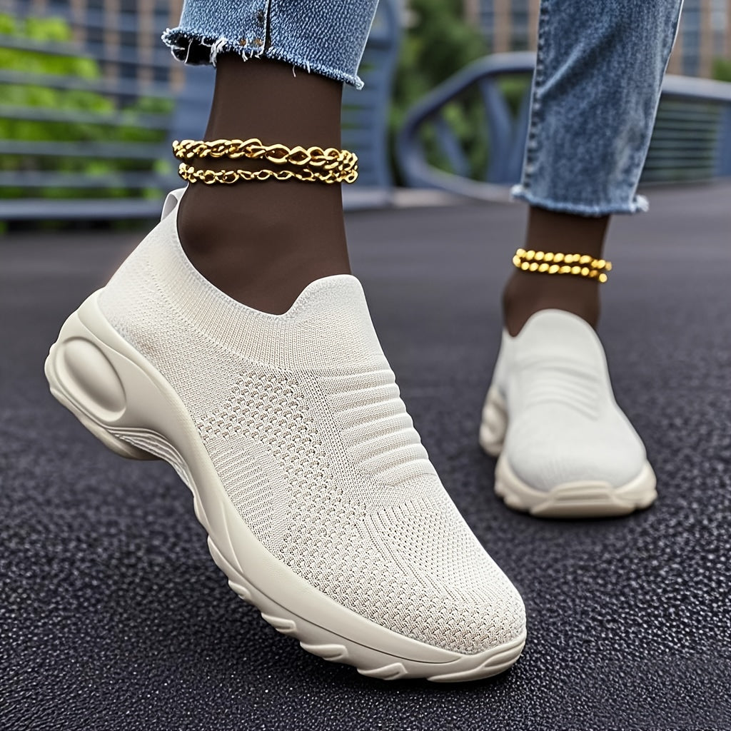 Women's Casual Slip-On Sneakers Breathable Mesh Lightweight All-Season