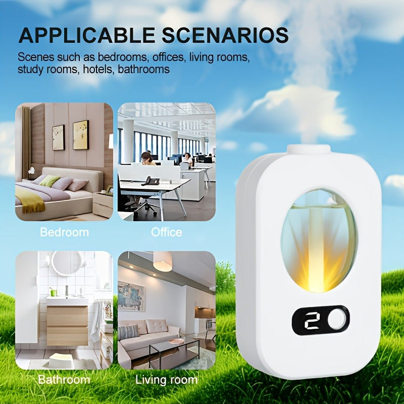 USB Rechargeable Essential Oil Diffuser with Night Light Wall Mount or Freestanding Multi-Fragrance