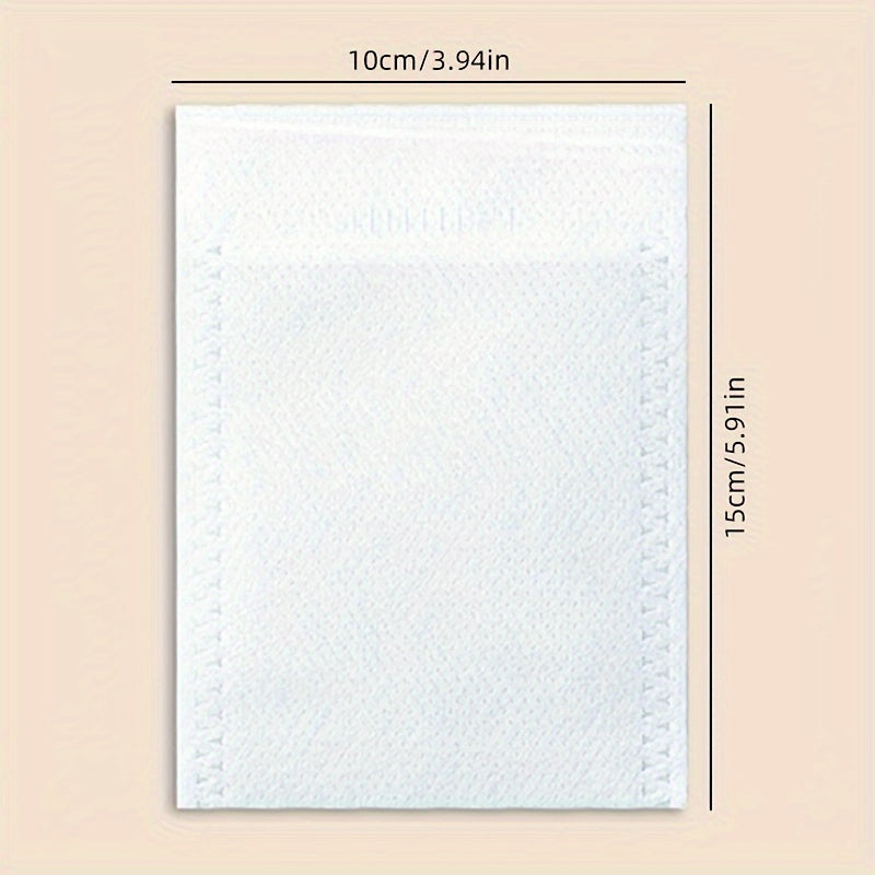 100 Disposable Drawstring Tea Bags for Loose Leaf Tea, Food Grade, Easy to Use