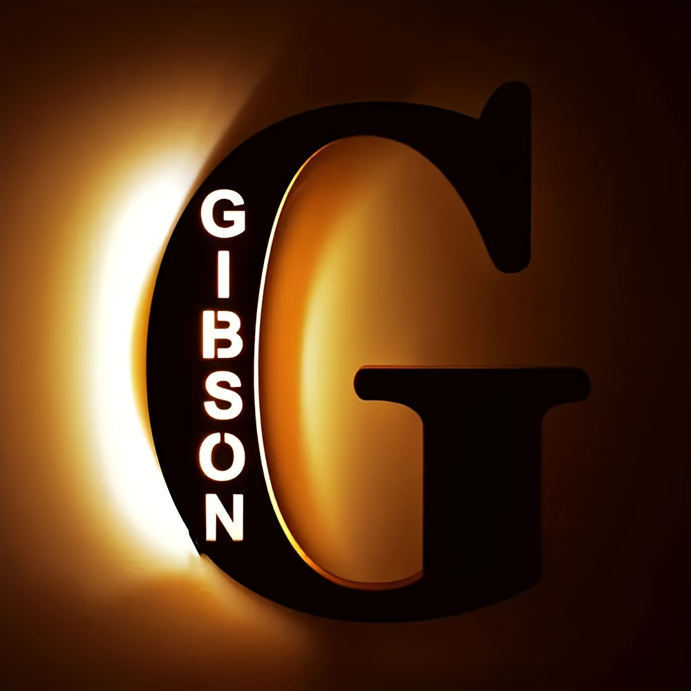 Personalized Wall Sconce with Engraved Name Night Light USB Powered Long-Lasting LED Bedroom Decor
