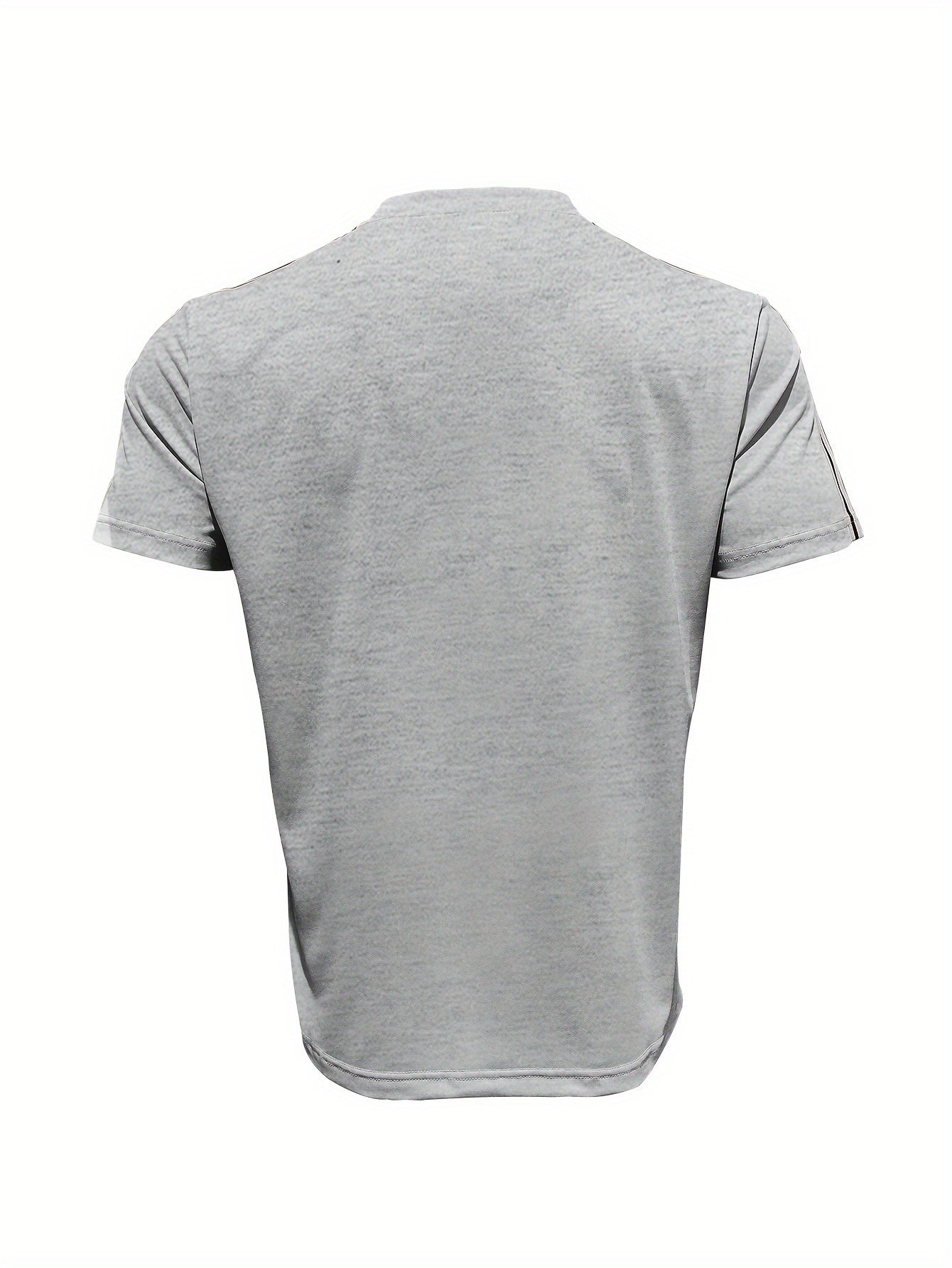 Men's Breathable Quick-Dry Summer T-Shirt Crew Neck Solid Polyester Casual Outdoor
