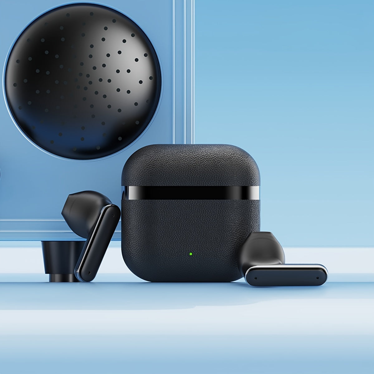 Auriculares inalámbricos semi en oído 9D HIFI estéreo Dolby audio control táctil compatibles con teléfonos móviles