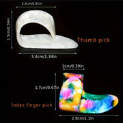 Set of 4 Celluloid Guitar Picks with Sheath for Acoustic and Electric Guitar