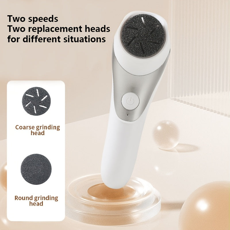 Rechargeable Electric Foot Scrubber with Two-Level Force Adjustment for Dead Skin and Calluses