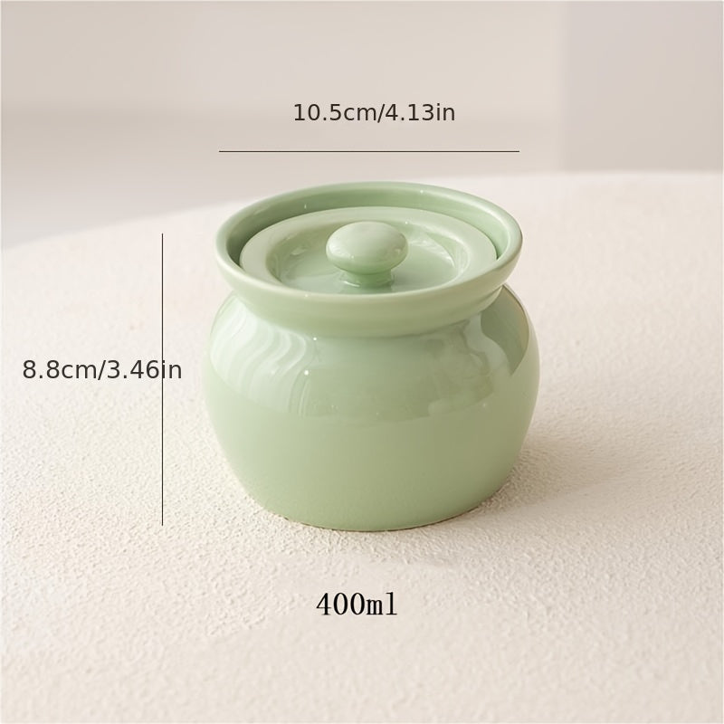 Single Serving Ceramic Stew Pot with Lid Multiple Colors Food Safe Leak Proof for Soups Vegetables