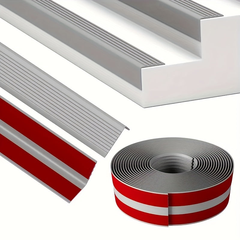 Self-Adhesive PVC Stair Edge Protector 16.5ft Waterproof Anti-Slip Stair Tread Guard