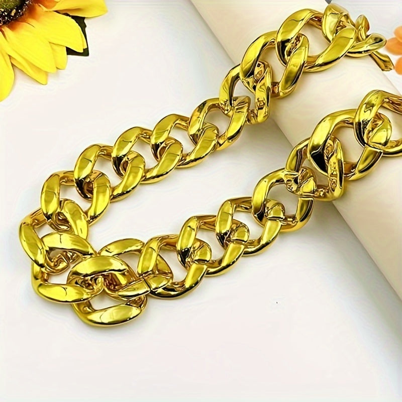 Women Gold Chain Necklace 55.88cm 14K Plated Elegant Party Jewelry