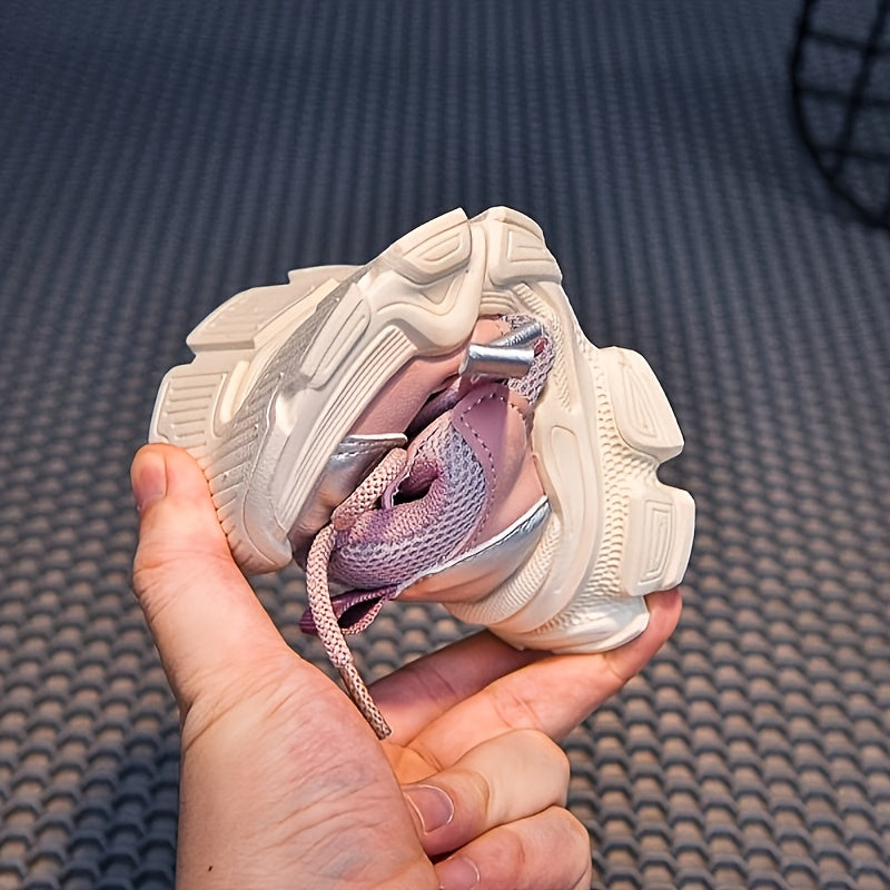 Kids' Autumn Sports Shoes for Boys and Girls Low Top PU Fabric Running Sneakers