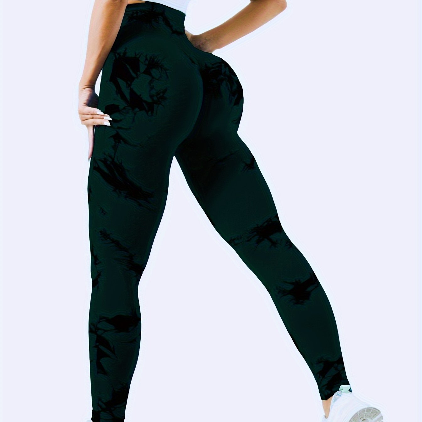 High Stretch Tie-Dye Seamless Tummy Control Gym Leggings for Yoga