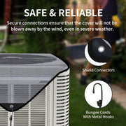 Outdoor Air Conditioner Cover Waterproof Windproof Dustproof Breathable PVC Mesh