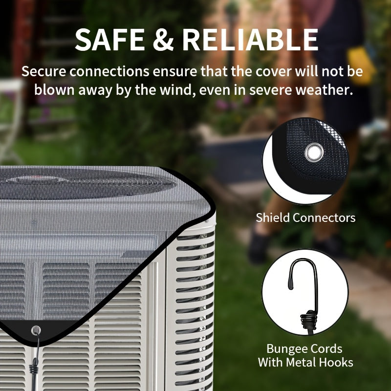 Outdoor Air Conditioner Cover Waterproof Windproof Dustproof Breathable PVC Mesh