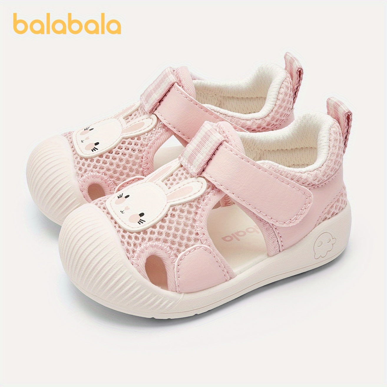 Toddler Girls Sandals with Bunny Theme Soft Rubber Sole Adjustable Strap Summer Beach Casual