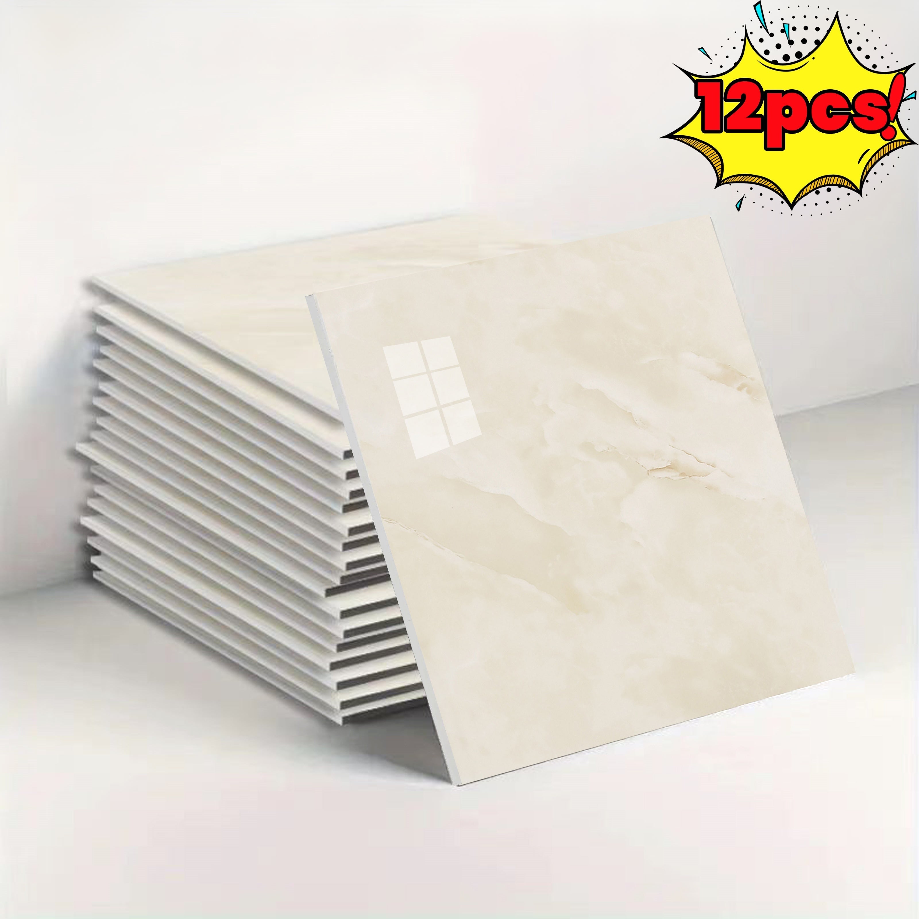 Vintage Marble Self-Adhesive Wall Tiles Waterproof Peel and Stick Backsplash for Bathroom Kitchen Living Room