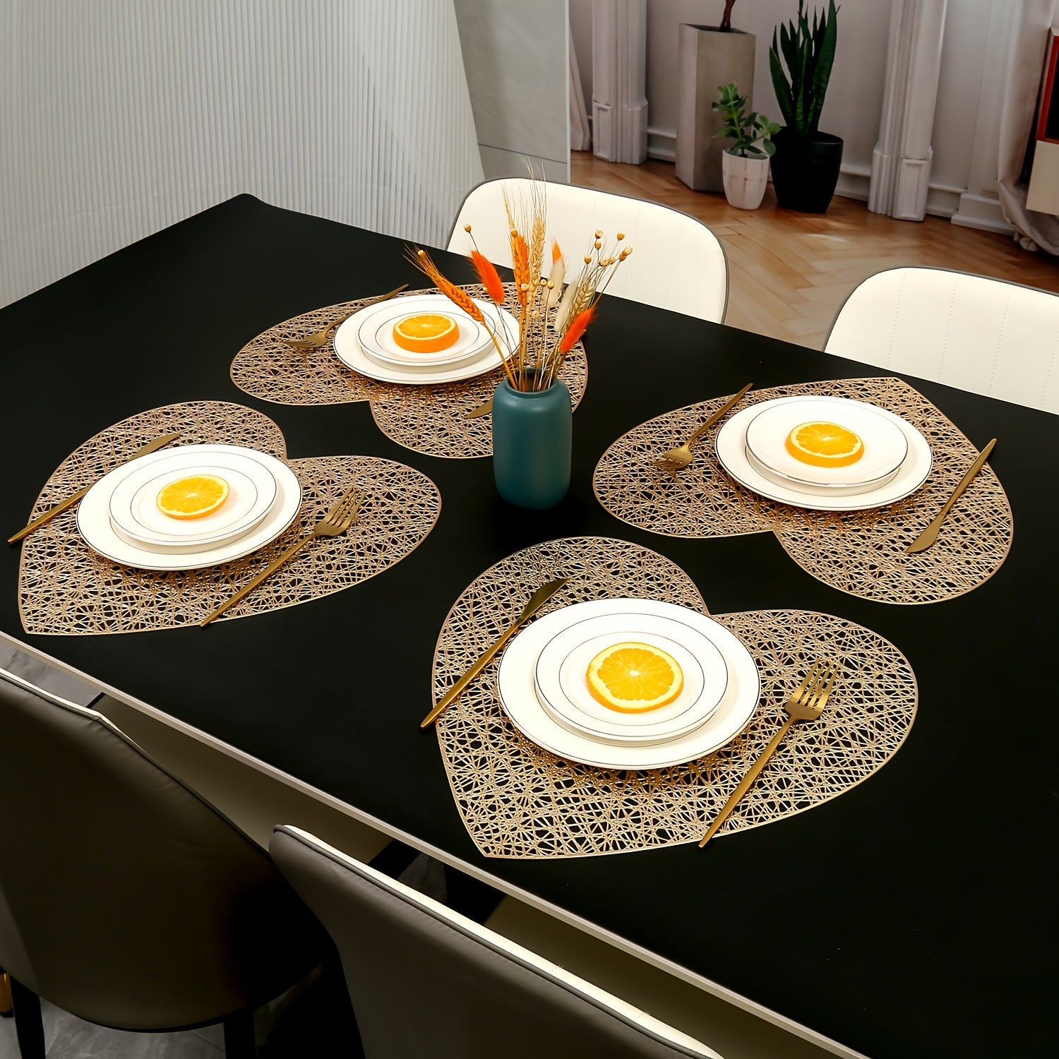 Valentine's Day Tableware Placemats for Restaurant and Hotel Dining Sets of 2 4 6 8 Heat Insulation Anti-Slip