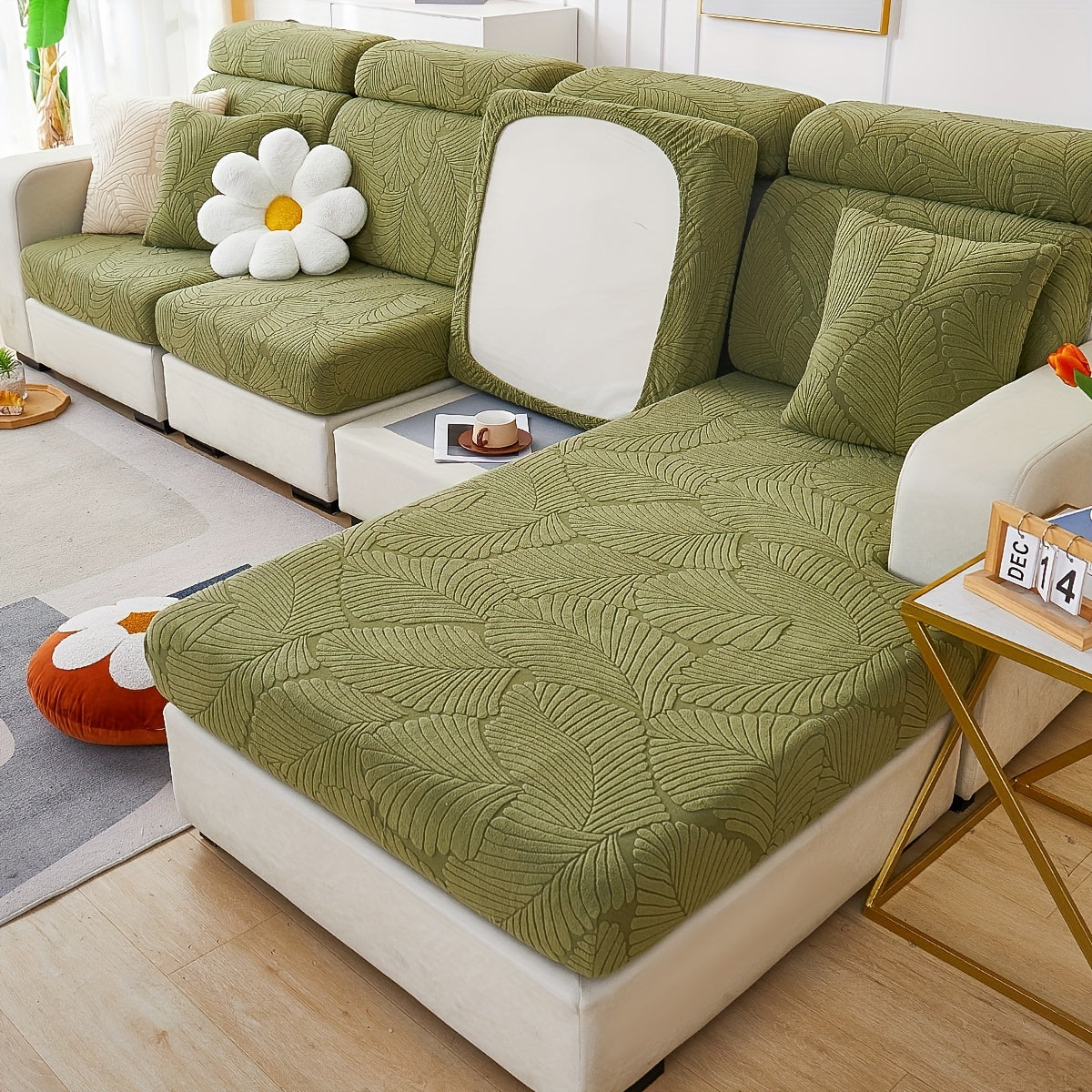 - Стильный, прочный жаккардовый чехол для дивана для гостиной, спальни, офиса.