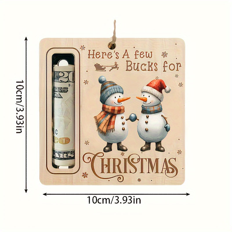 Christmas Tree Ornament with Santa Snowman Gingerbread Bells Candy Cane Artificial Wood