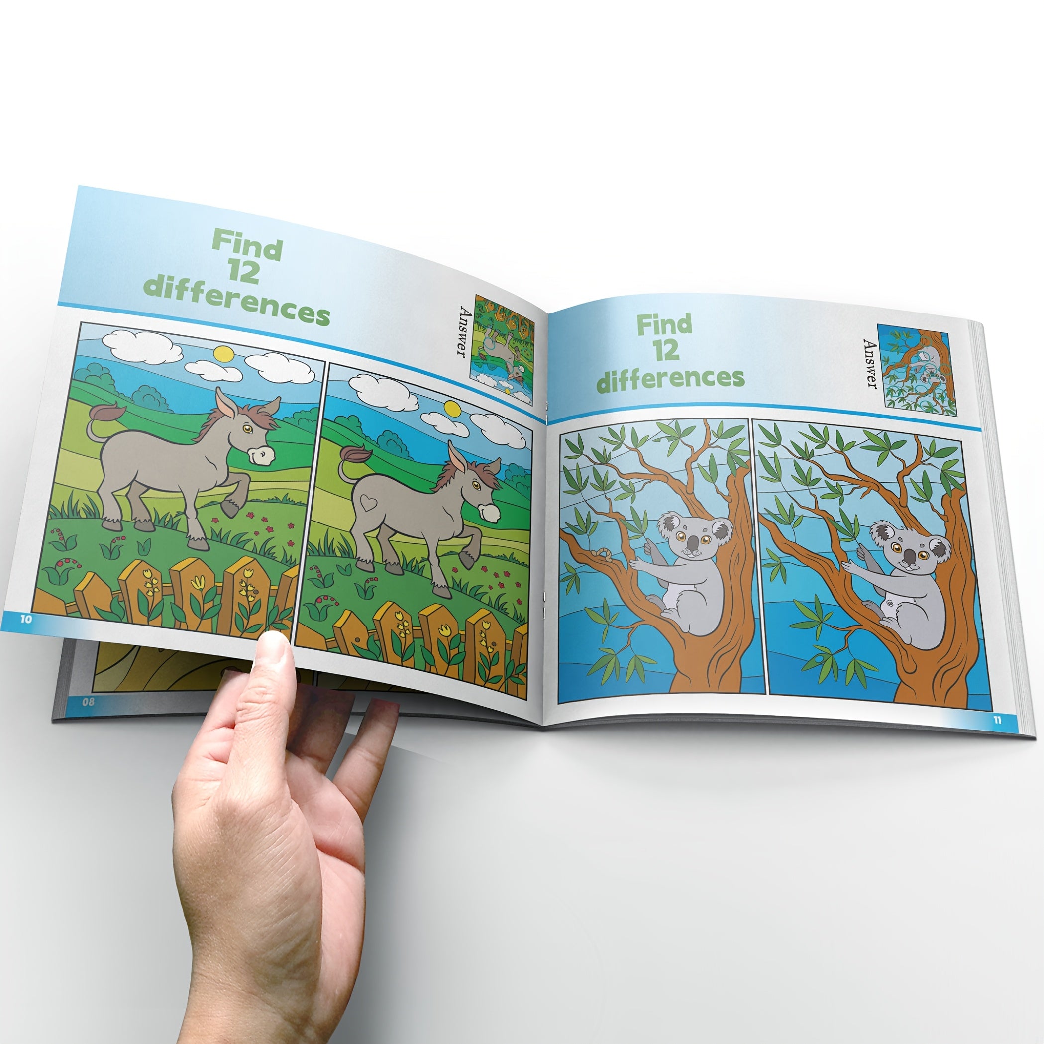 Children's Educational Book Spot The Differences Concentration Attention to Detail Early Learning