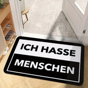 Qora va oq chiziqli polyester eshik oldi gilami, sirpanmaydigan, mashinada yuviladigan, ifloslanishga qarshi, qulay to'rtburchakli kirish gilami, 1 dona