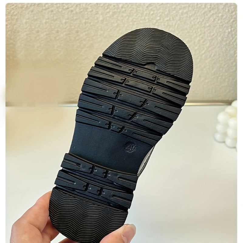 Girls Ankle Boots with Bowknot Non-Slip Zipper Wedges for All Seasons