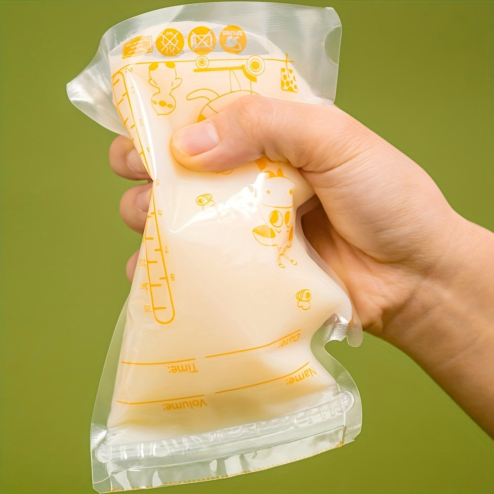 100 Pack Breastmilk Storage Bags 8 Ounce BPA Free Self-Standing with Pouring Mouth