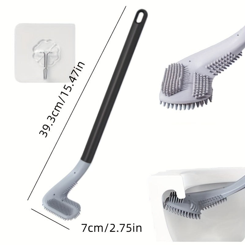 Qulay yumshoq silikondan yasalgan hojatxona cho'tkasi, uzaytirilgan tutqichi va 360° aylanishi bilan - devorga oson o'rnatiladi, batareyalar kerak emas, kir yuvish saqlash va tashkil qilish uchun ajoyib.