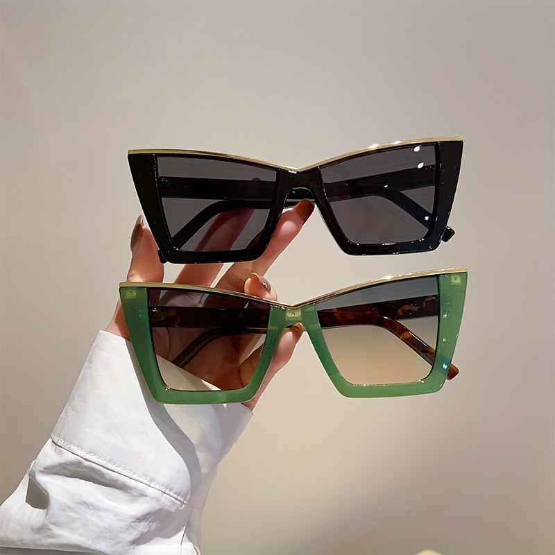 Vintage Cat Eye quyosh ko‘zoynaklari ayollar va erkaklar uchun, anti-yorug‘lik, UV himoyasi, partiyalar, plyaj klublari uchun