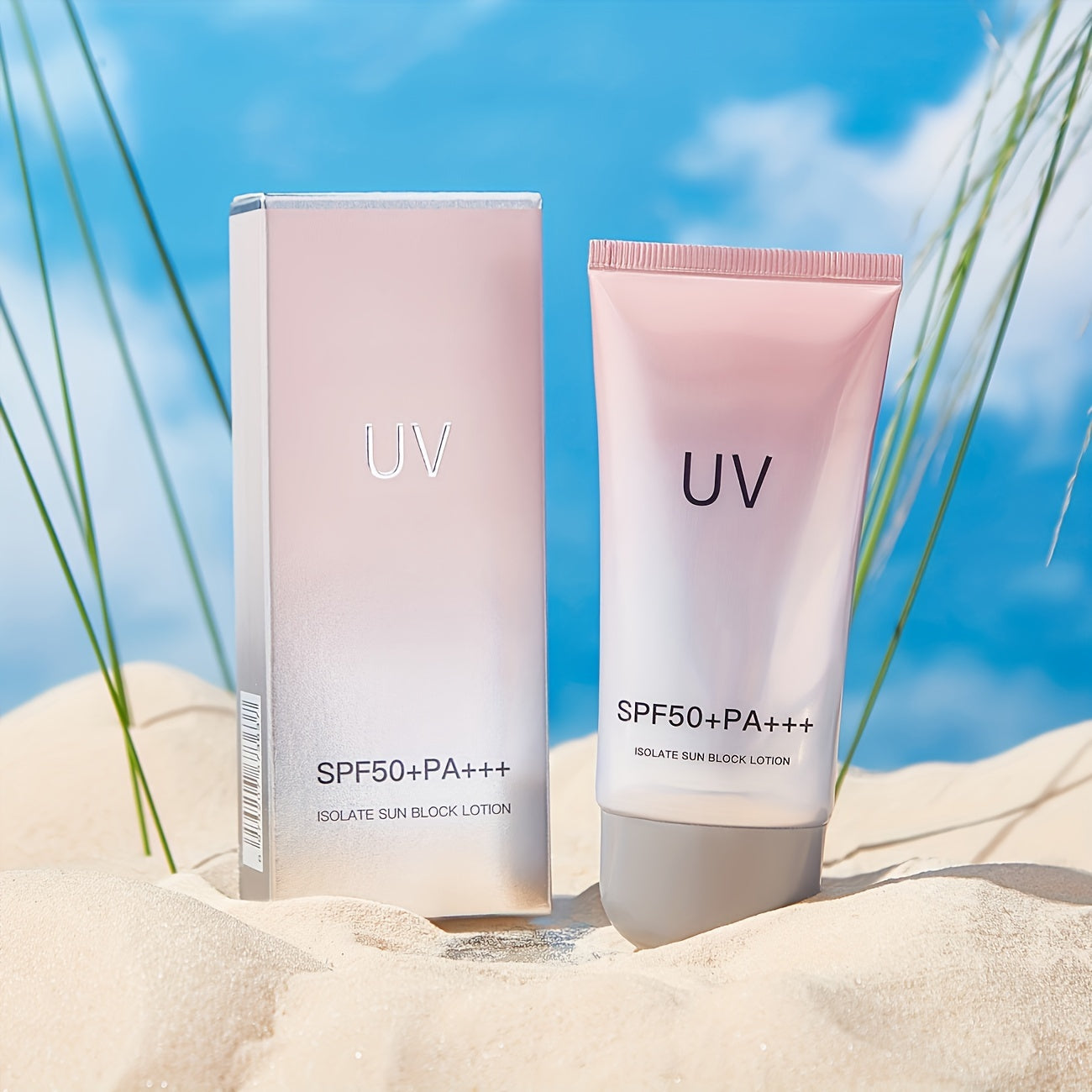 Crema solar unisex 60ml SPF50+ PA+++ Hidratante, no grasa, protección UV