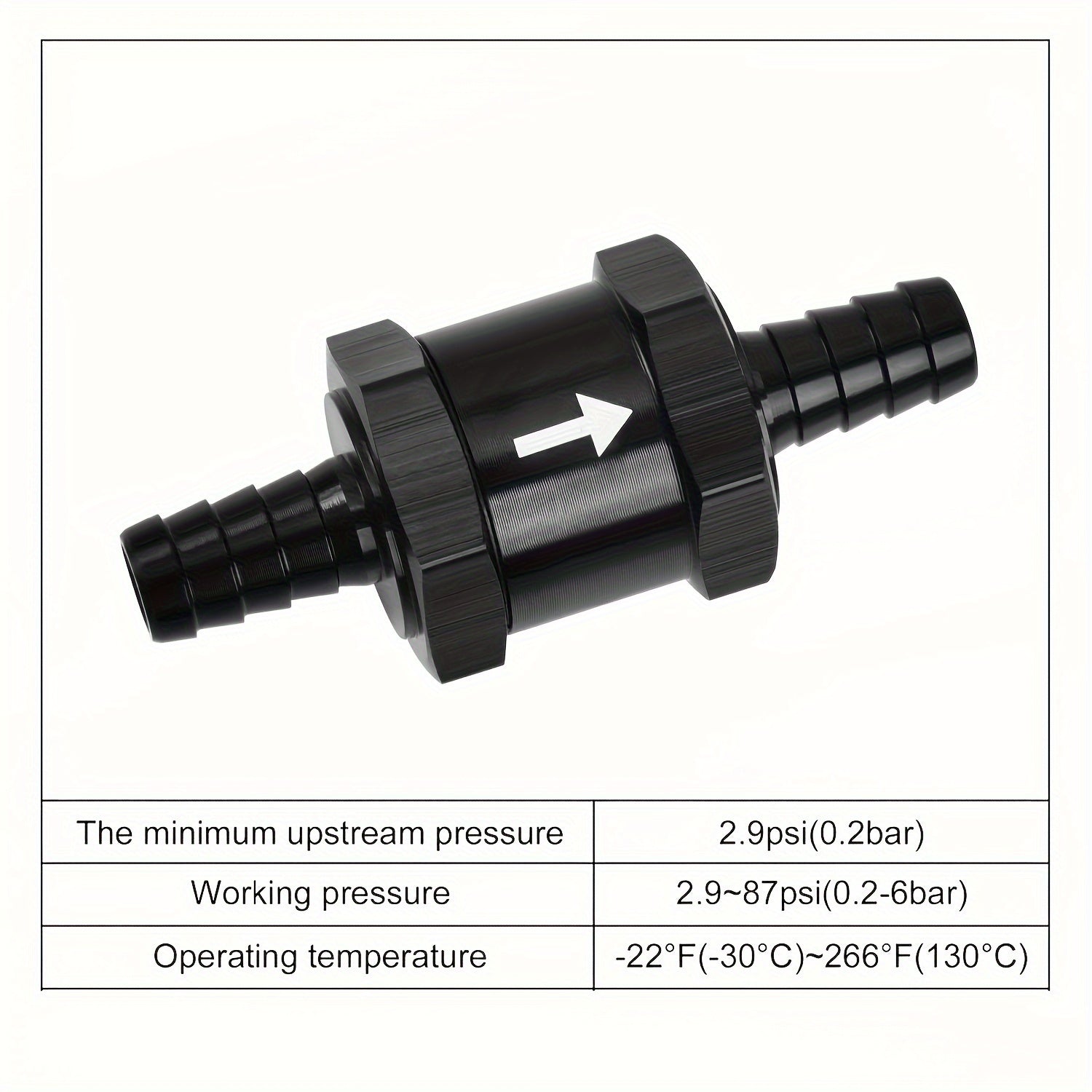 Обратный клапан для топливной линии, топливо, масло, вода, дизель, алюминиевый сплав, 4, 6, 8, 10, 12, 14 мм