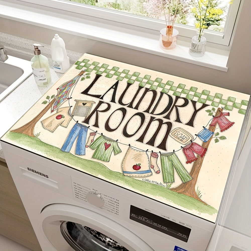 Waterproof Fast-Drying Laundry Room Countertop Drying Mat Polyester Cover Dust Prevention